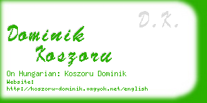 dominik koszoru business card